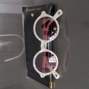 MOTHER OF PEARL EAST VILLAGE ROUND SUNGLASSES